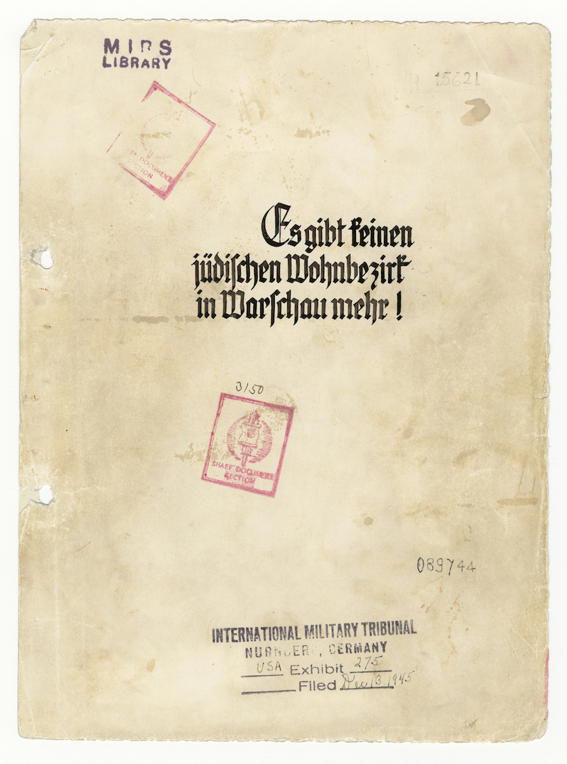 Cover of Stroop Report. By Unknown Jürgen Stroop [Public domain, Public domain, Public domain, Public domain or Public domain], via Wikimedia Commons.